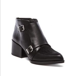Reese Calf Hair Black Bootie
